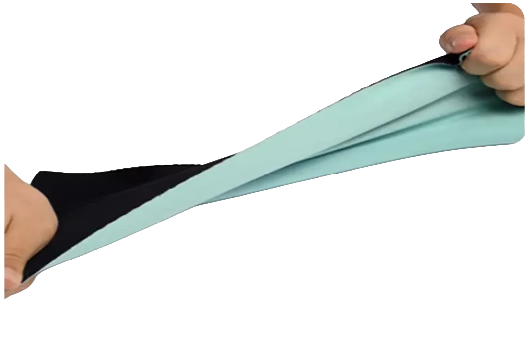 High-elasticity 4-way stretch Lycra laminated neoprene material for professional triathlon suits and compression gear.