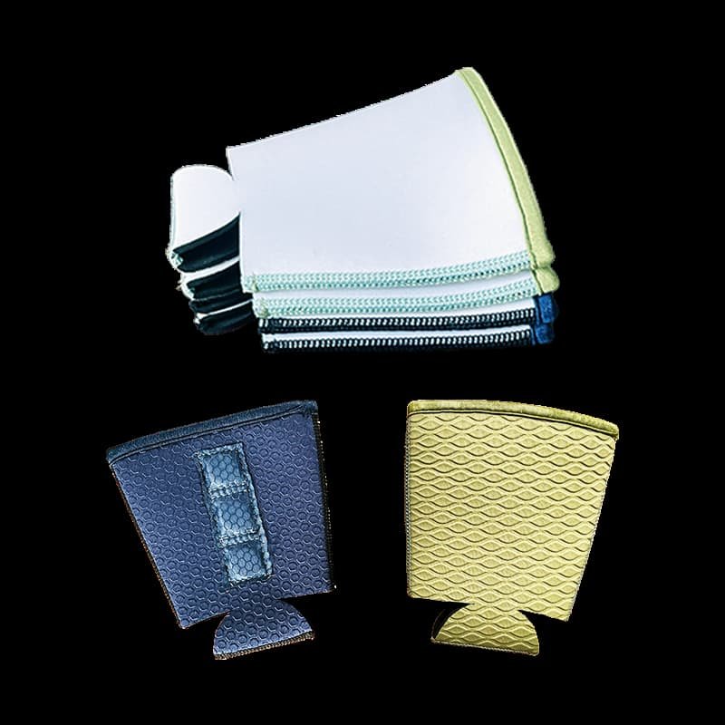 Blank sublimation coffee sleeve blanks for DIY business, featuring precise arc geometry and high-rebound SBR core for a perfect cup fit.