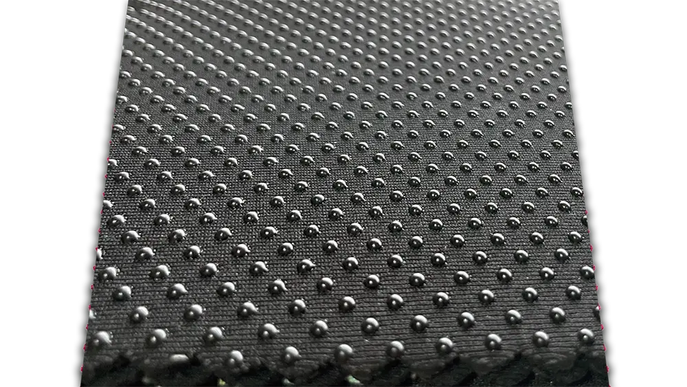 Texture detailed view of heavy-duty grip and anti-slip finished neoprene for gloves and industrial safety gear