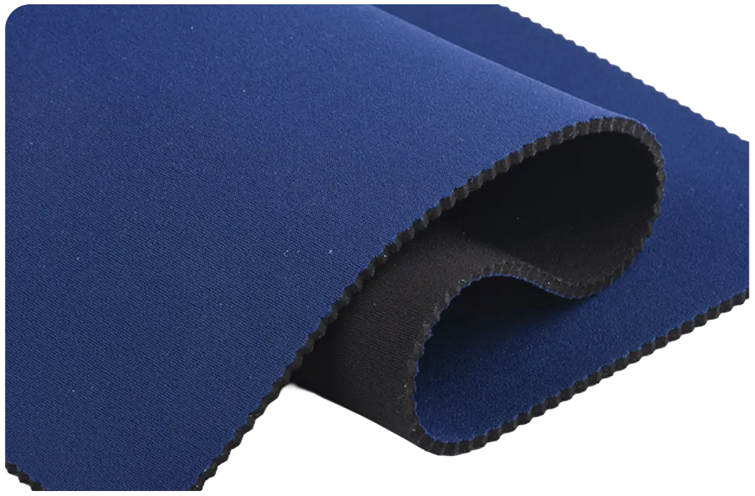 Premium abrasion-resistant nylon laminated neoprene sheet for professional wetsuits and medical braces, manufactured by NeopreneX.