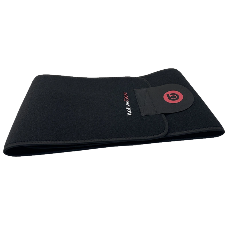 Professional SCR neoprene waist support belt demonstrating elasticity and thermal compression for sports