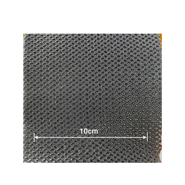 Black neoprene with small oval-shaped anti-slip printed dots for breathable and high-grip liners.