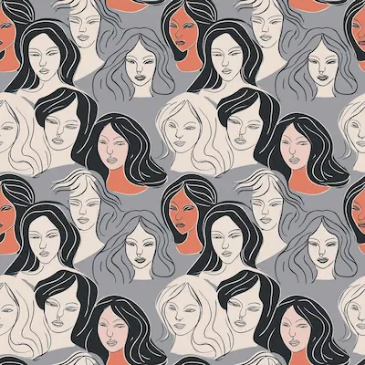 Line Art Faces personalized neoprene drink koozie for artistic brands