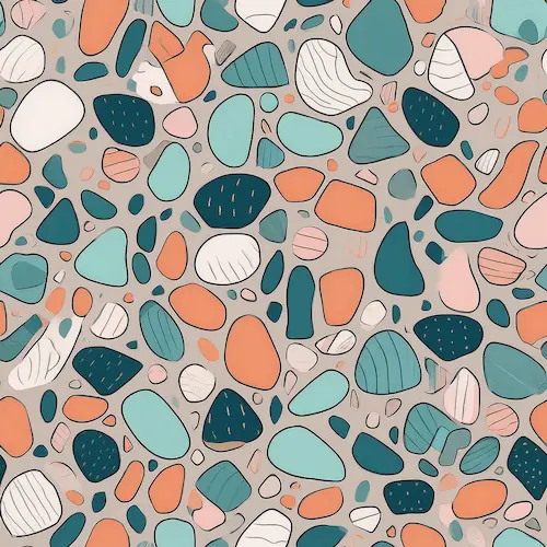 Terrazzo Pastel pattern neoprene drink koozie for modern retail bulk