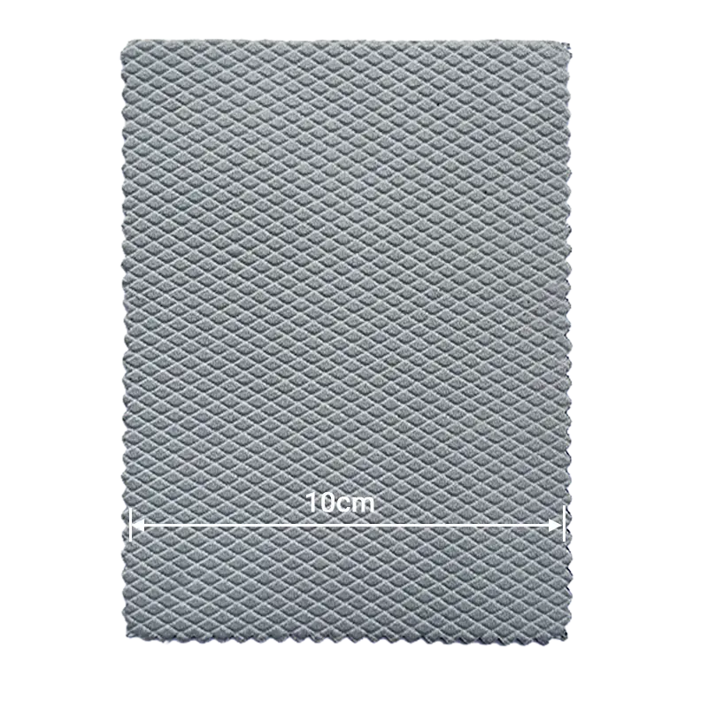 Grey shark skin small diamond embossed neoprene fabric for medical and sports gear.