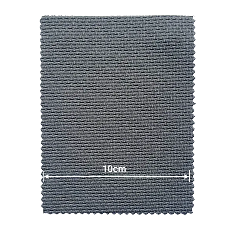 Grey zigzag broken-angle embossed neoprene fabric for high-performance athletic and protective gear.