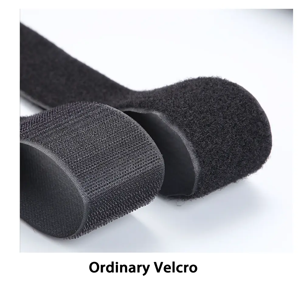 Standard high-strength hook and loop for computer bag closures.