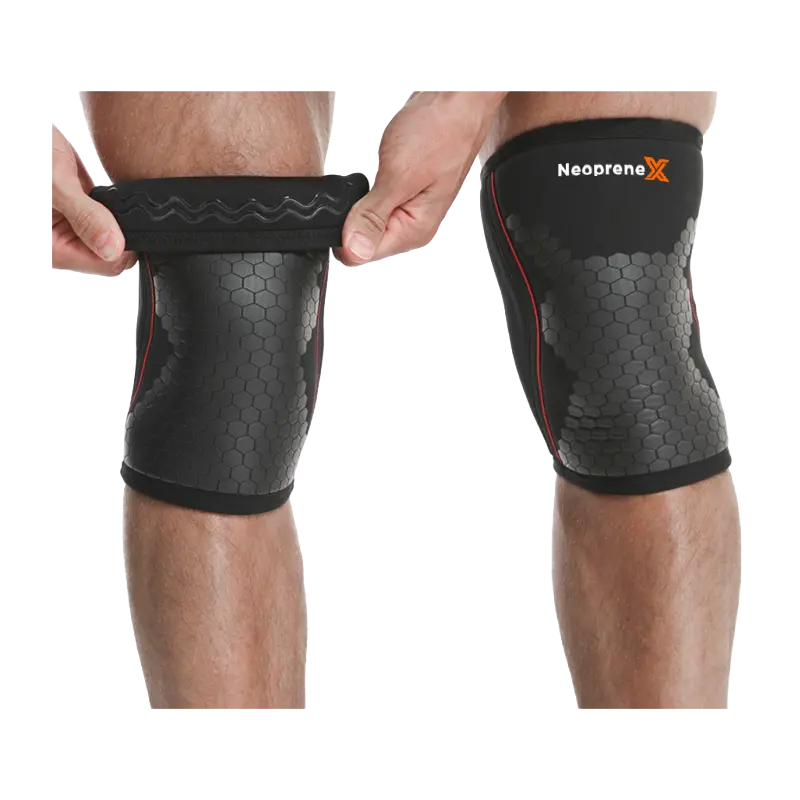 A professional-grade knee brace featuring NeopreneX hexagonal anti-slip patterns for maximum stability during high-intensity sports.