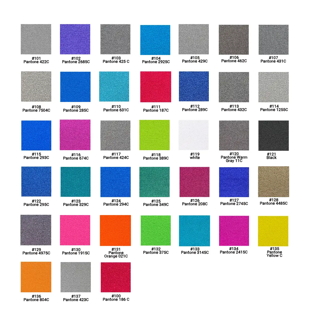 Composite image showing the diverse color range of cost-effective Imitation Nylon Neoprene material for bags and promotional items.