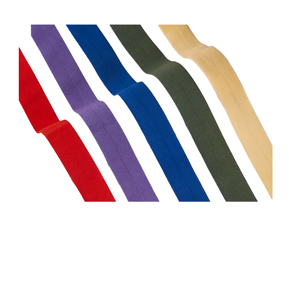 Nylon elastic folding tape for easy corner stitching.