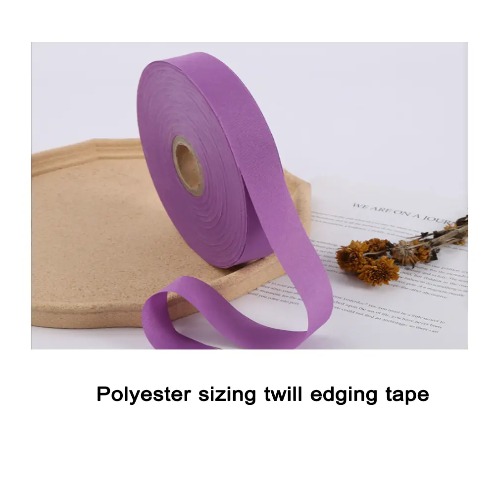 Sizing twill edging tape for bag shape maintenance.