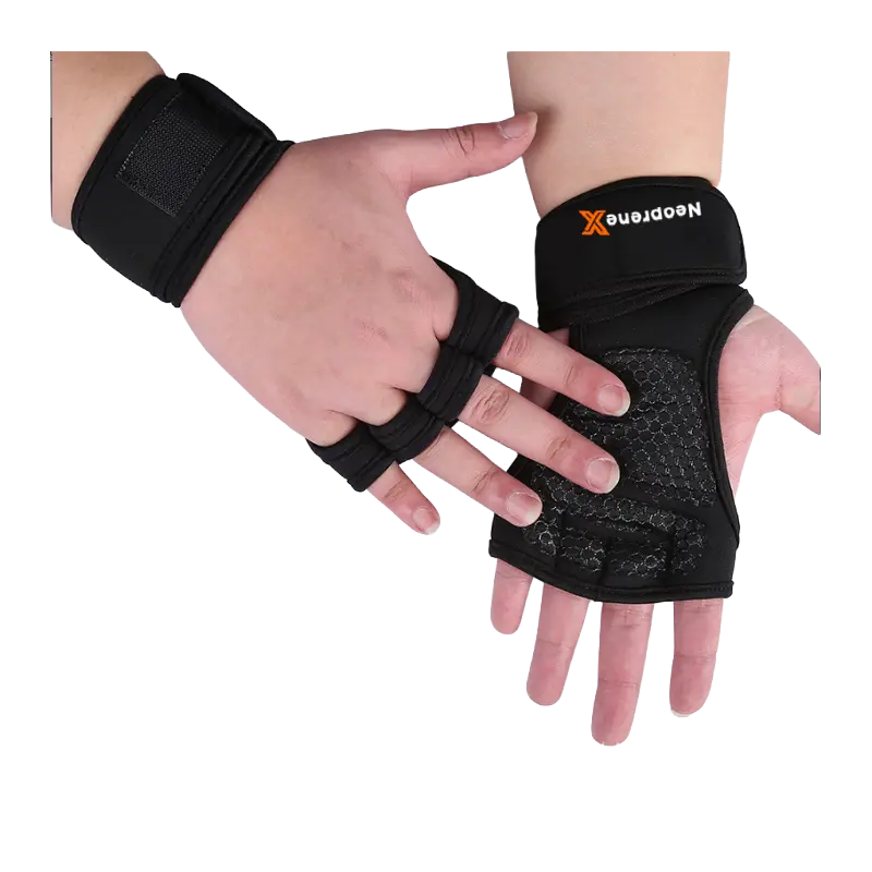 Professional wrist supports with silicone-printed anti-slip dots on neoprene fabric, optimized for medical and rehabilitation gear.
