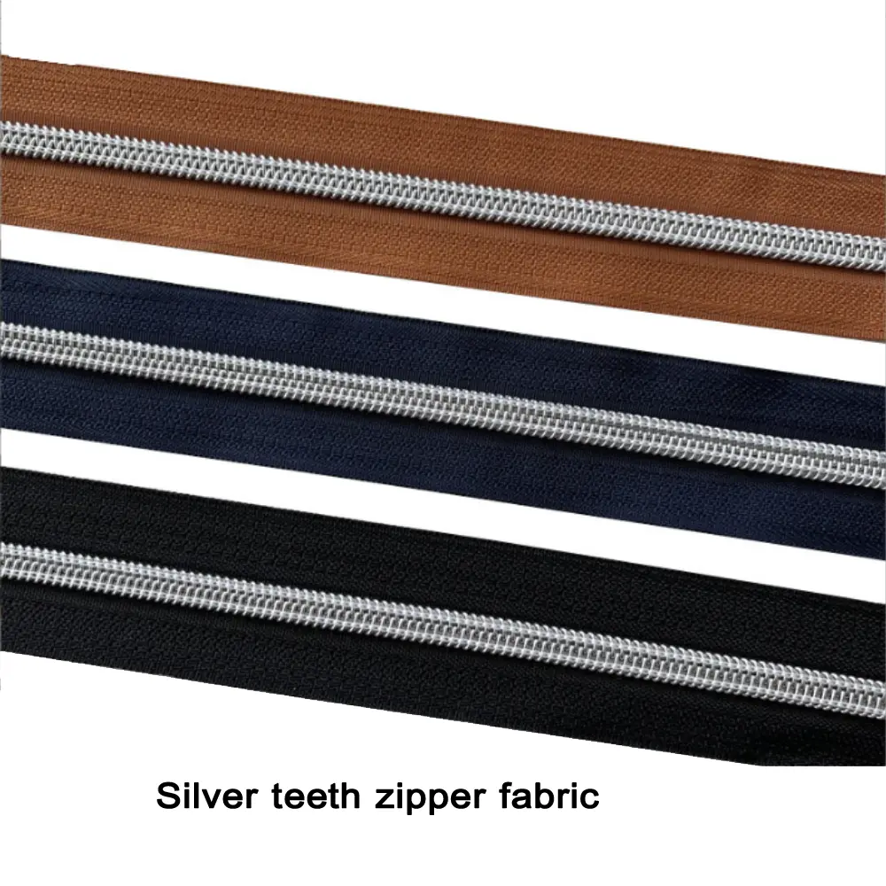 Premium silver electroplated zipper teeth for professional sleeves.