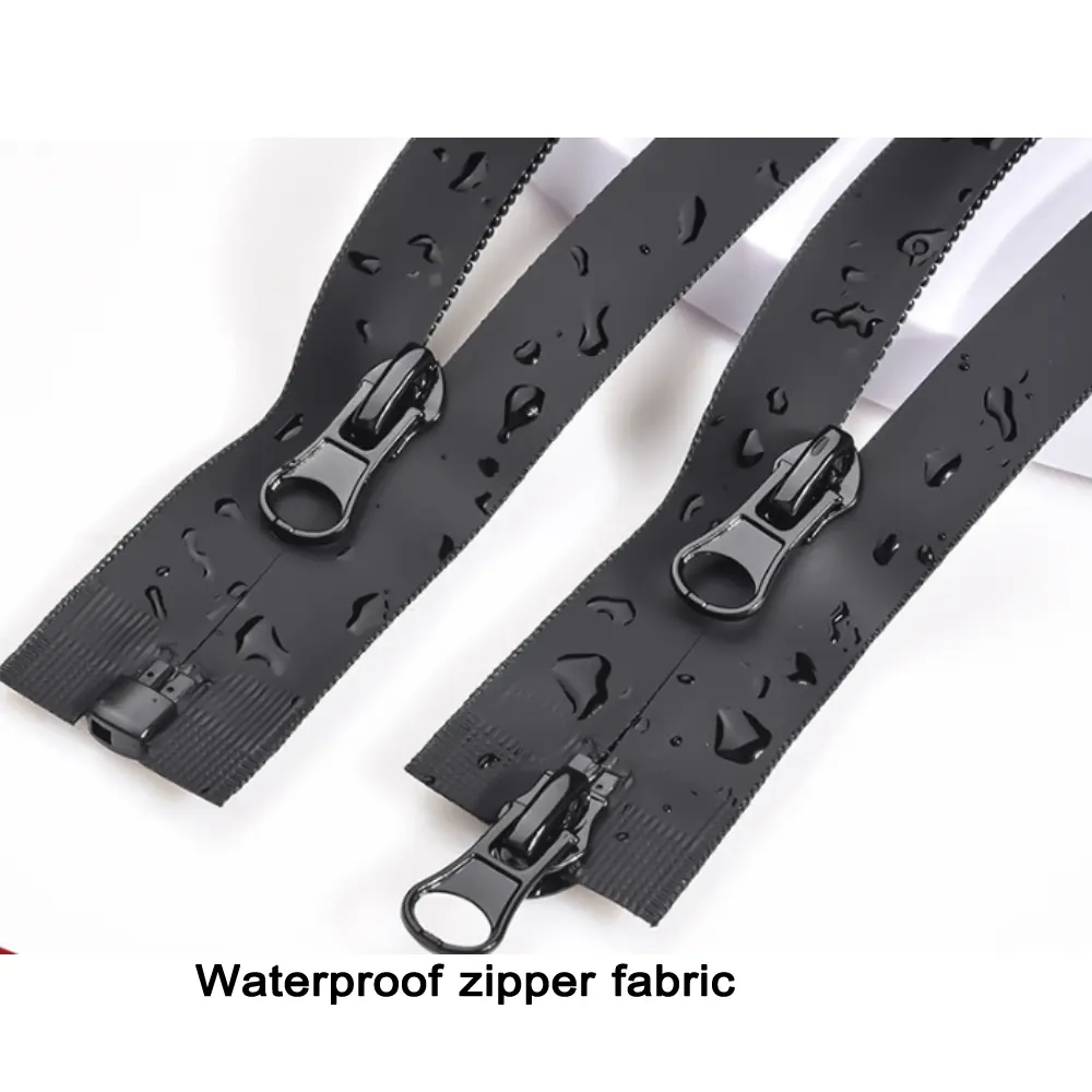 Waterproof zipper for custom computer bag protection.