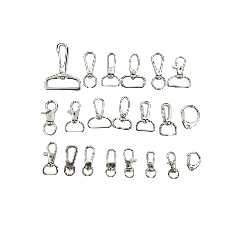 Professional zinc alloy swivel hooks for custom computer bag straps.