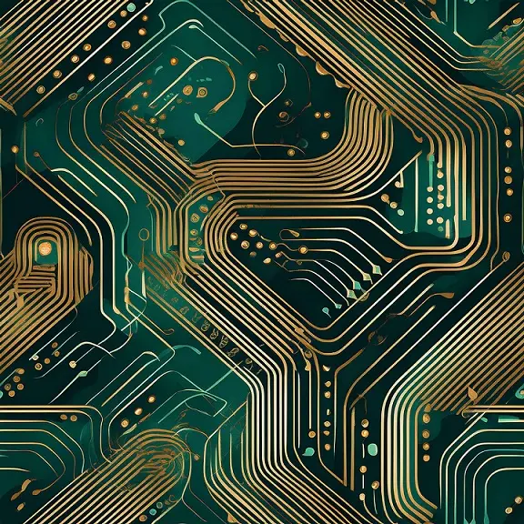 Magnetic 12cm coffee koozie - Circuit board tech design for iced coffee