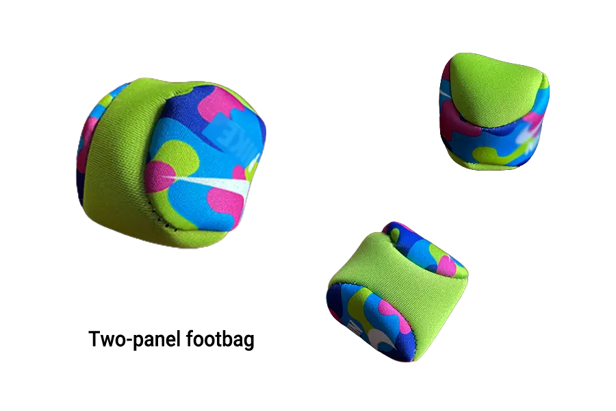 Custom 2-panel neoprene kick ball with large-format sublimation printing